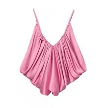 Asymmetric Satin Top Bronze Glow