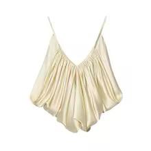 Asymmetric Satin Top Bronze Glow