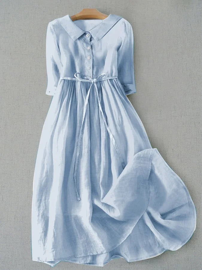 Mercedes | Summer Dress with Waist Drawstrings