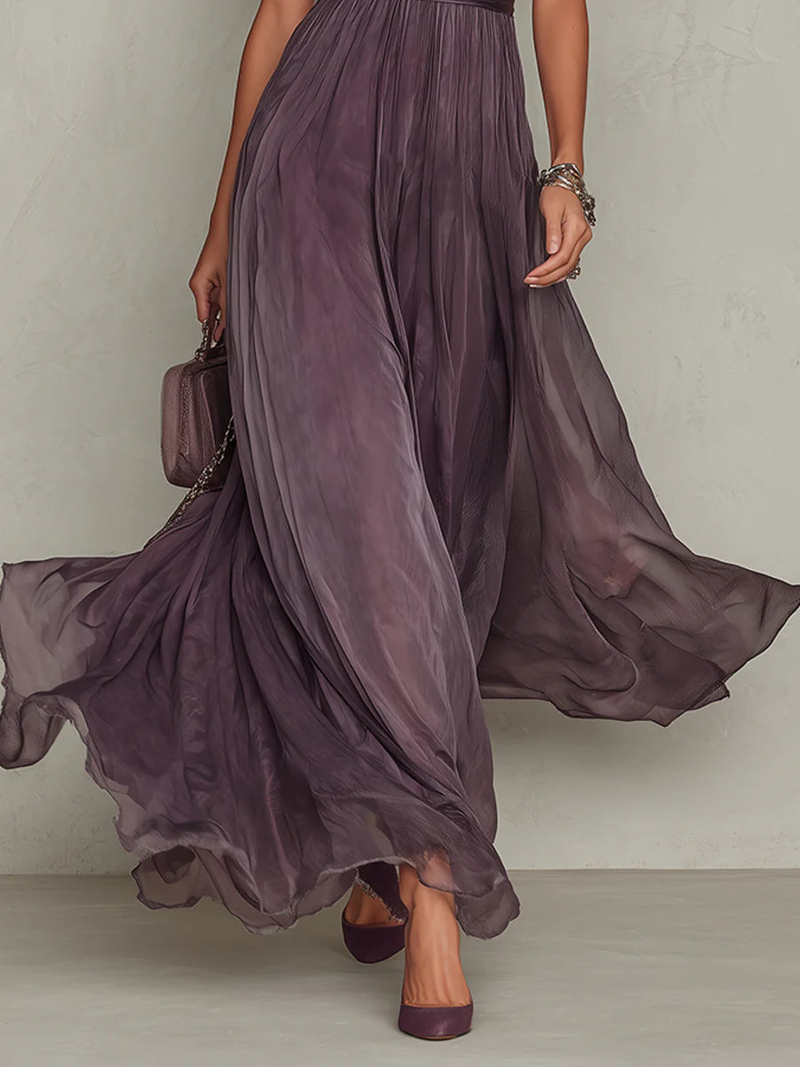 Isabel | Elegant Pleated Maxi Dress