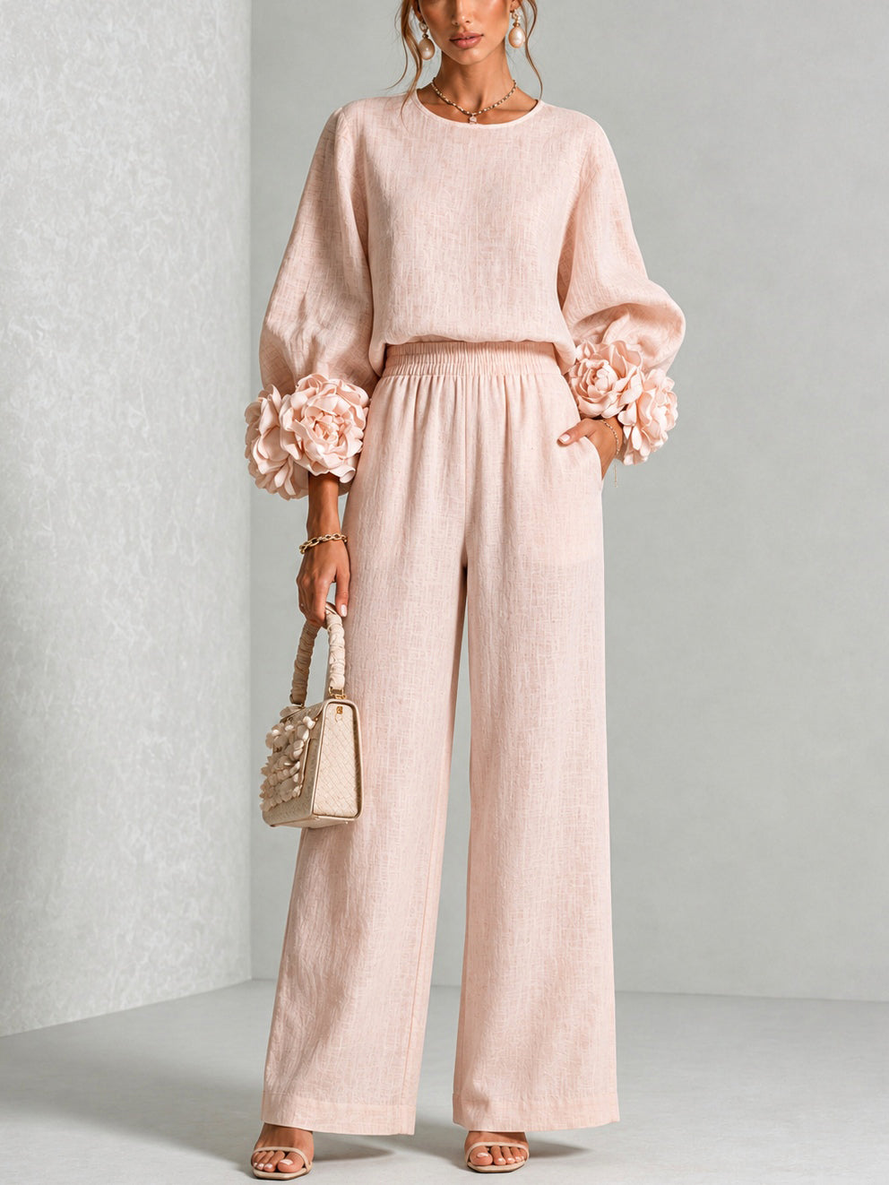 Rosalie | Conjunto Dos Piezas con Puños Florales