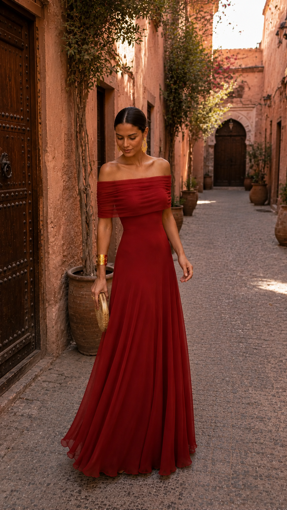 Vestido de Aitana en terracota