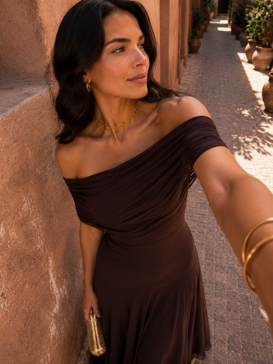 Vestido Aitana en Marrón