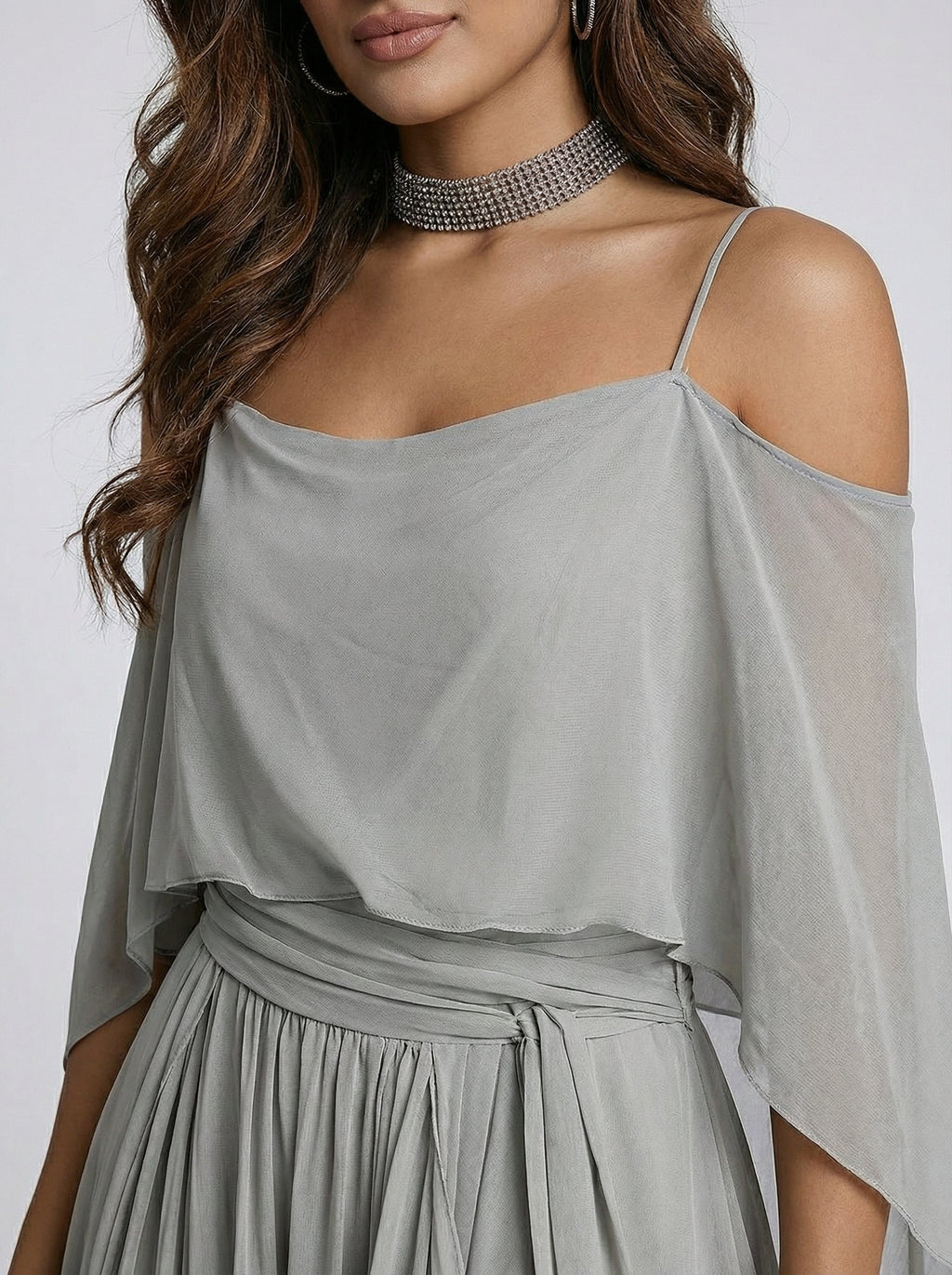 Isabela | Flowy Grey Set with Top and Trousers