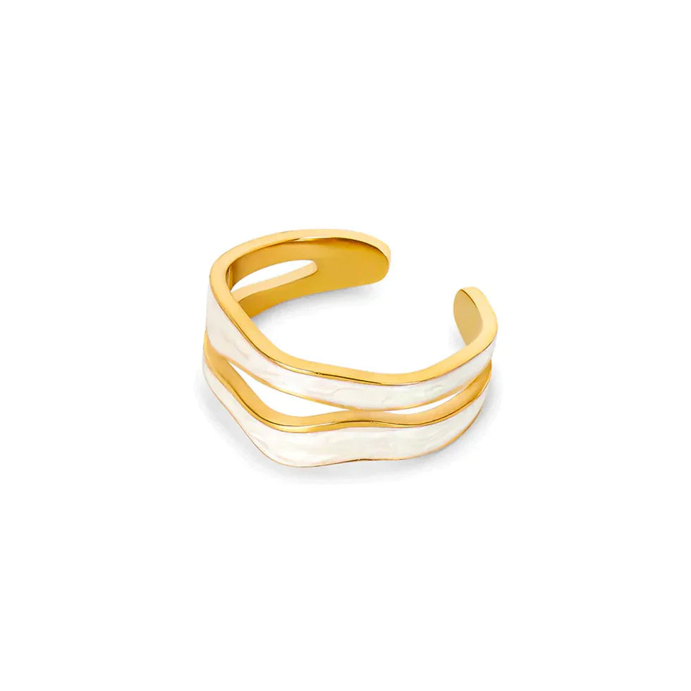 Marea | 18K gold-plated adjustable ring