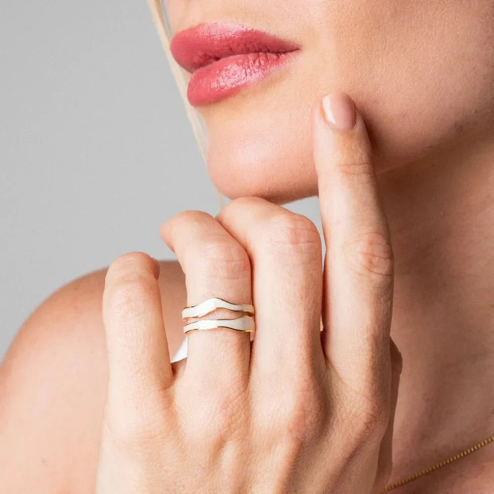 Marea | 18K gold-plated adjustable ring
