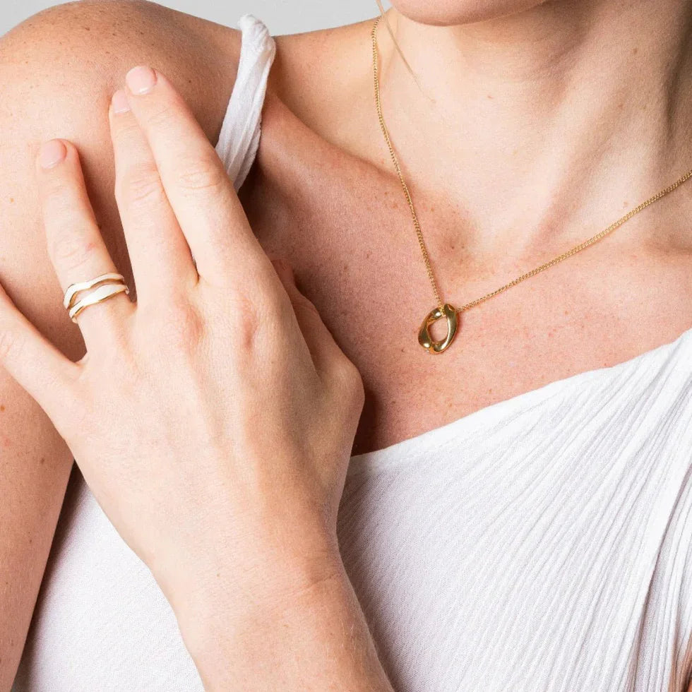 Marea | 18K gold-plated adjustable ring