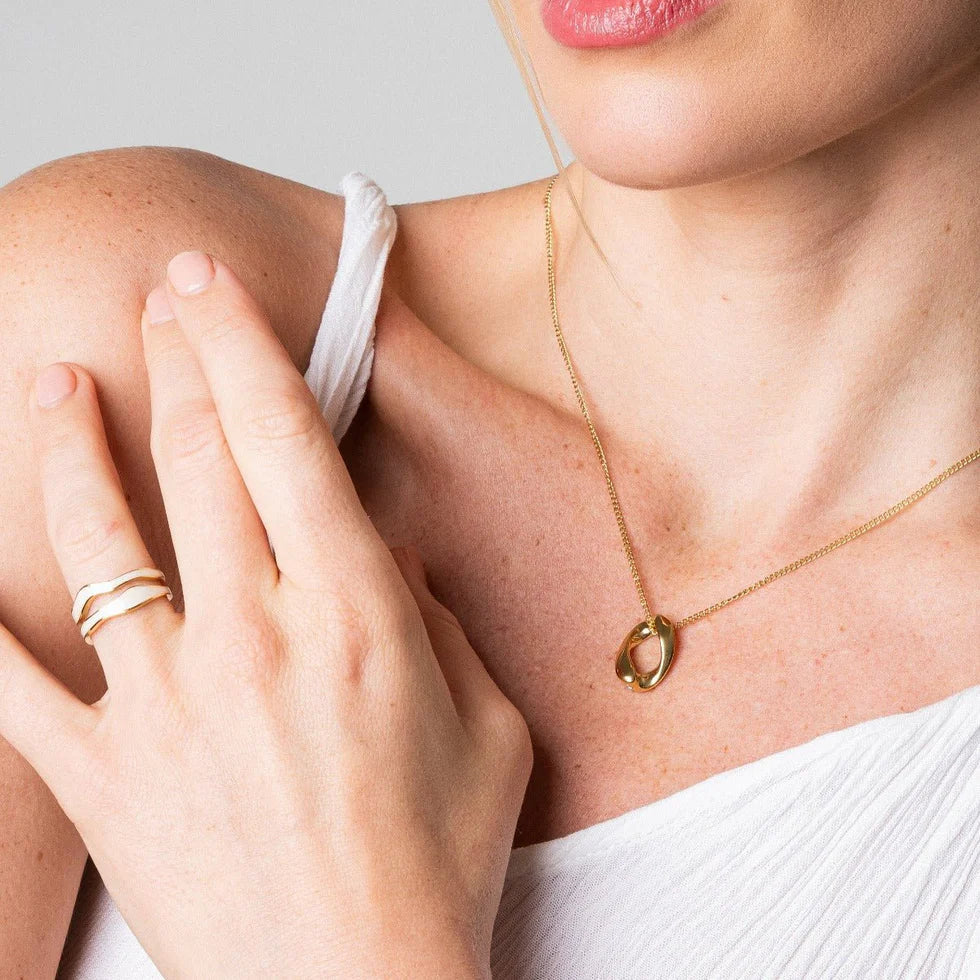 Marea | 18K gold-plated adjustable ring