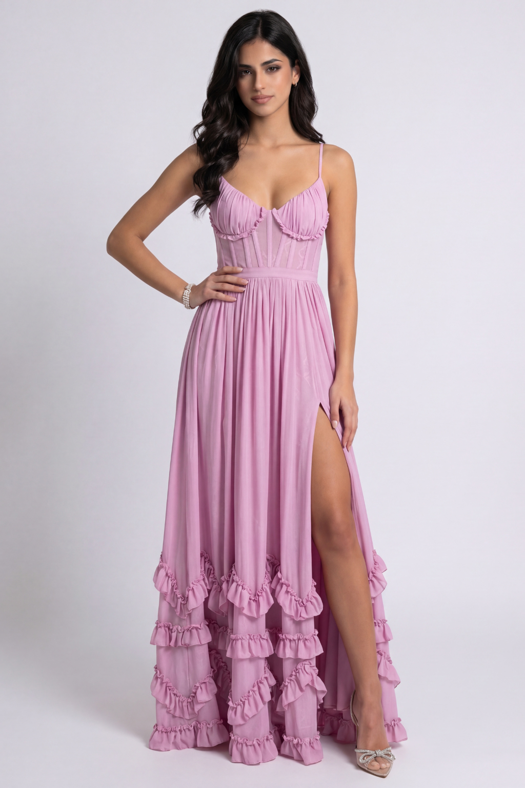 Nira | Mauve Pink Maxi Dress