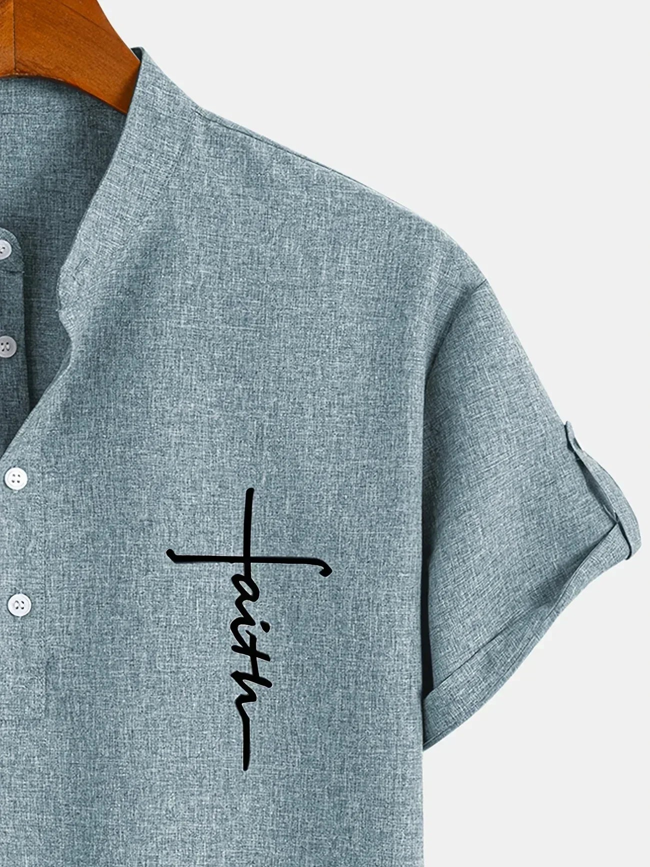 Jesus | Elegant Mandarin Collar Shirt