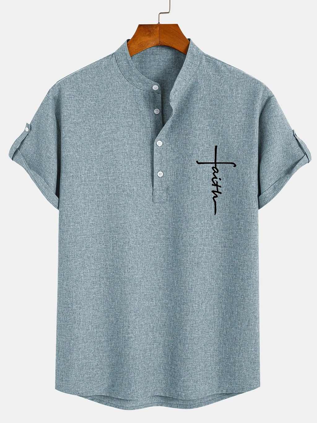 Jesus | Elegant Mandarin Collar Shirt