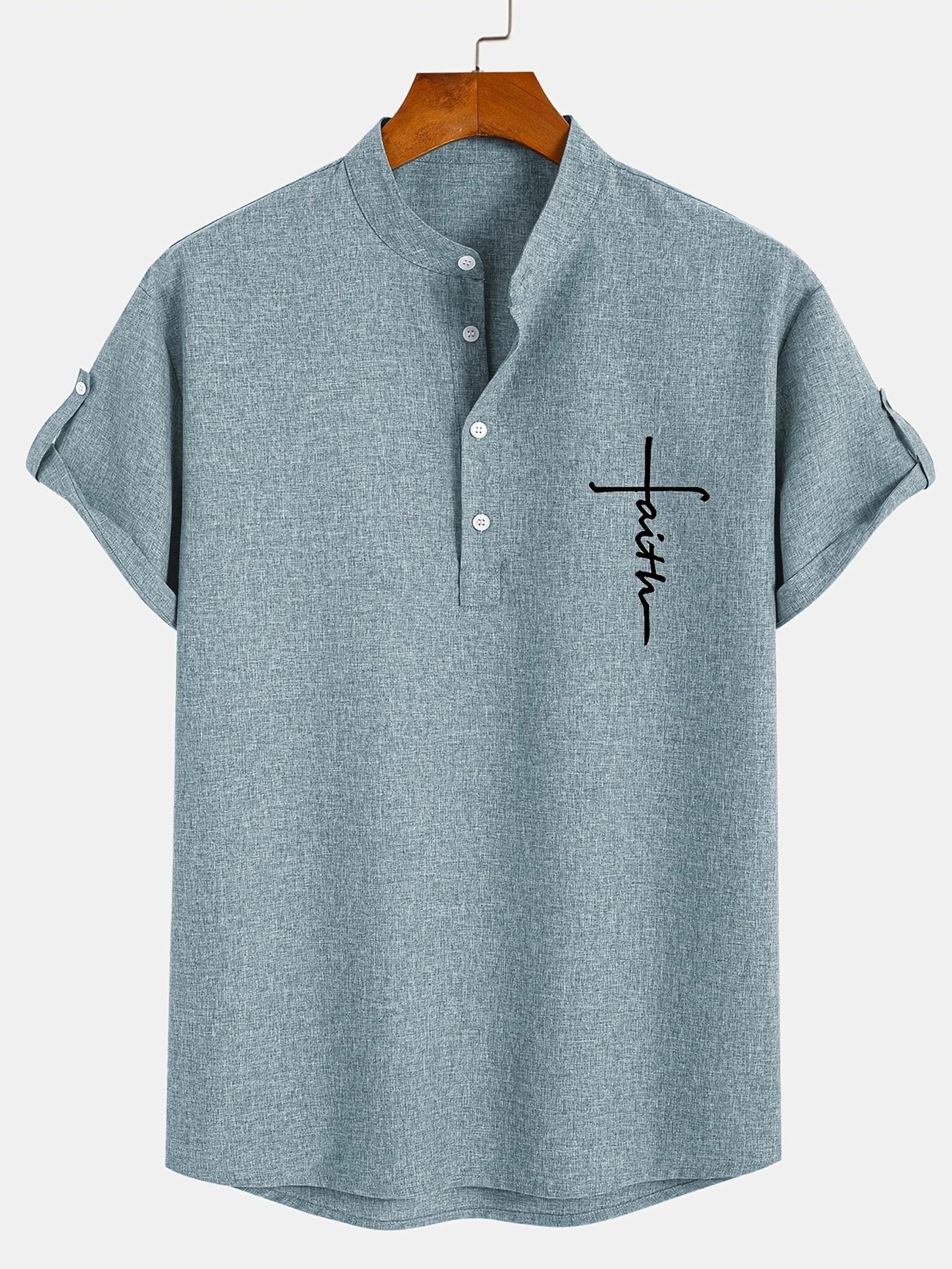Jesus | Elegant Mandarin Collar Shirt
