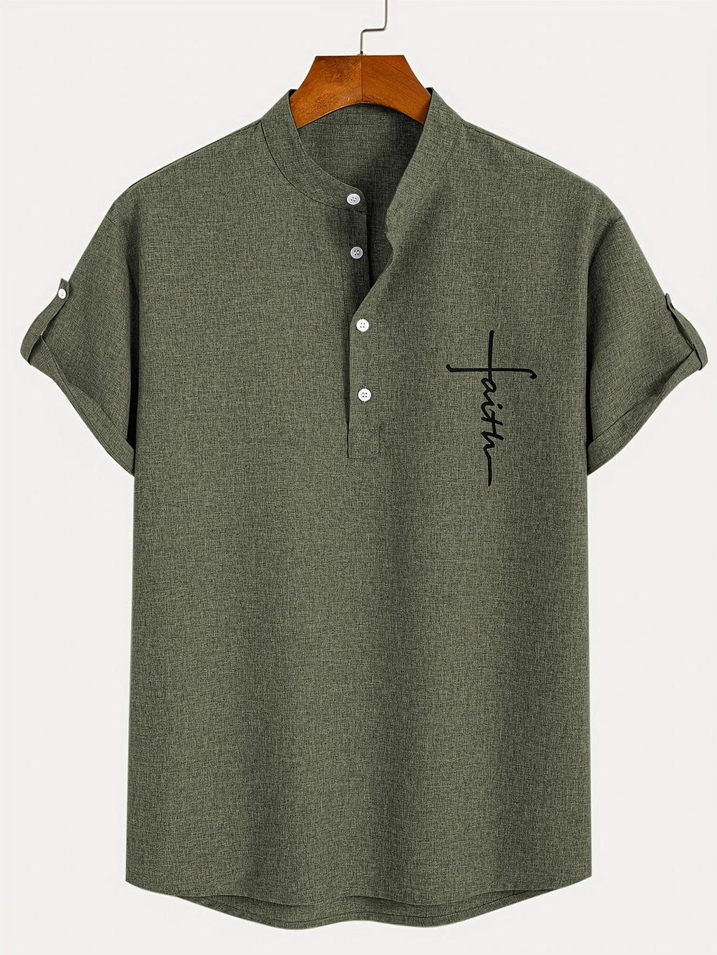 Jesus | Elegant Mandarin Collar Shirt