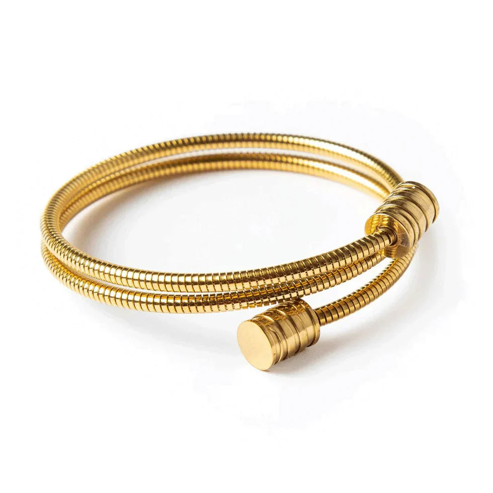 Amanda | Triple spiral gold-plated bracelet