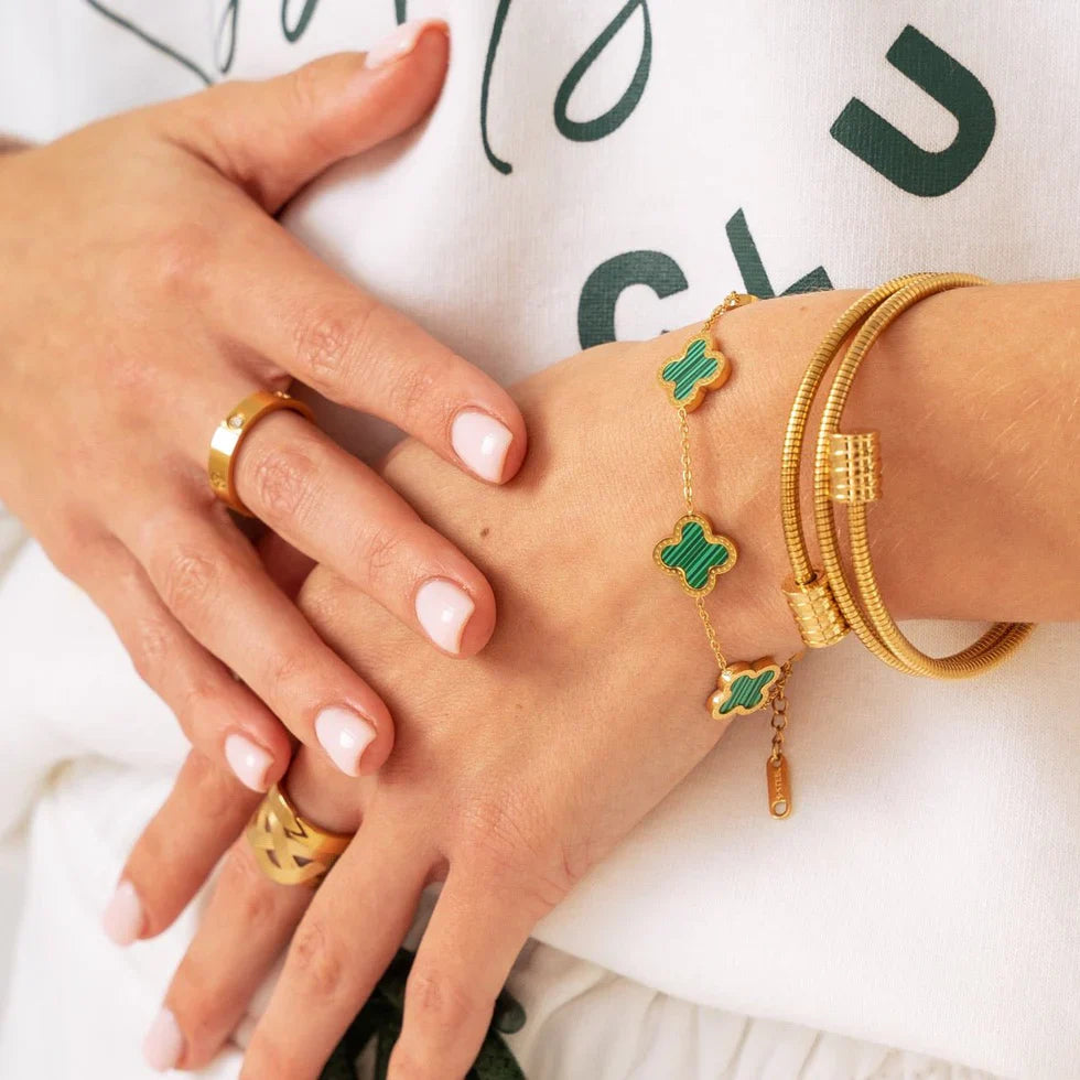 Amanda | Triple spiral gold-plated bracelet