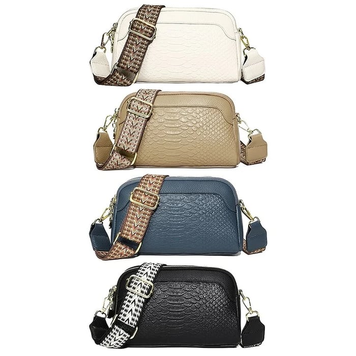 Paola | Reptile Look Leather Bag