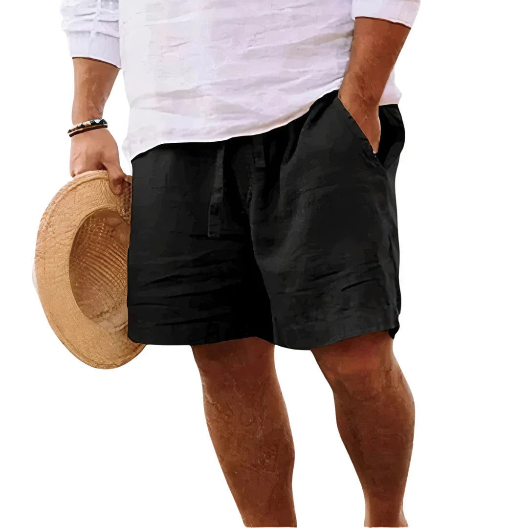 Pantalones cortos de algodón y lino