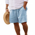 Cotton and linen shorts