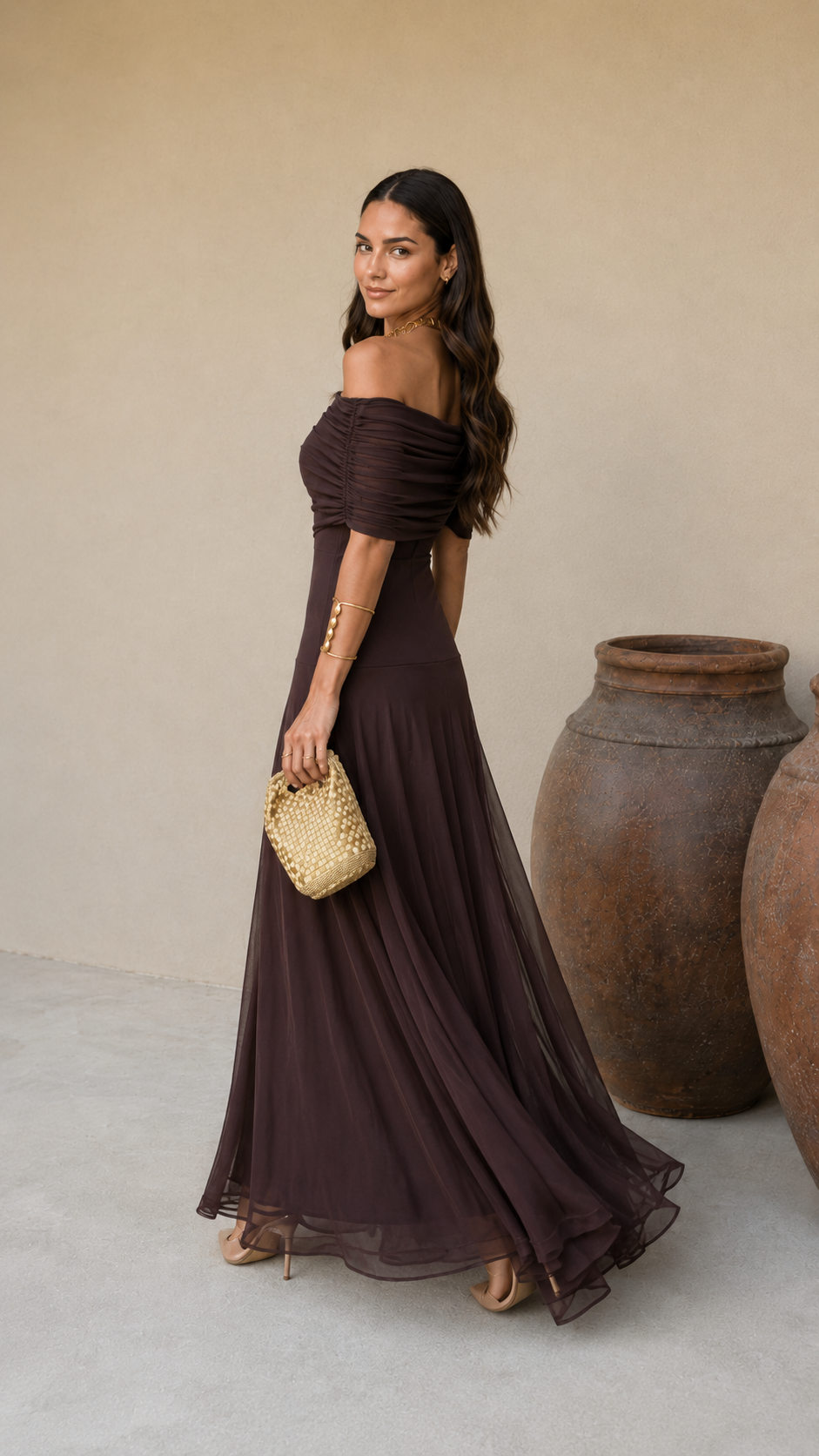 Vestido Aitana en Marrón