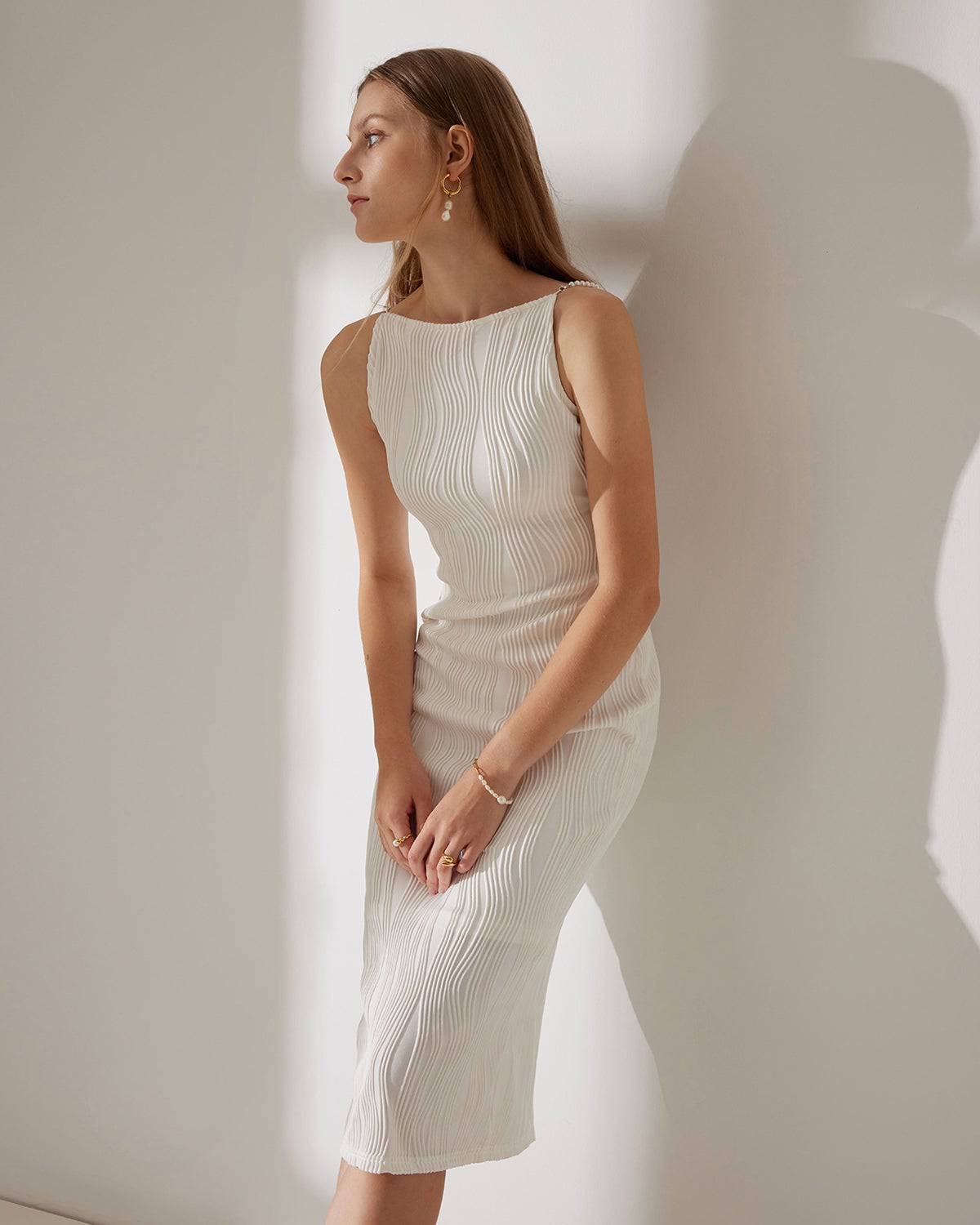Rocio | Textured Wave Effect Cami Dress