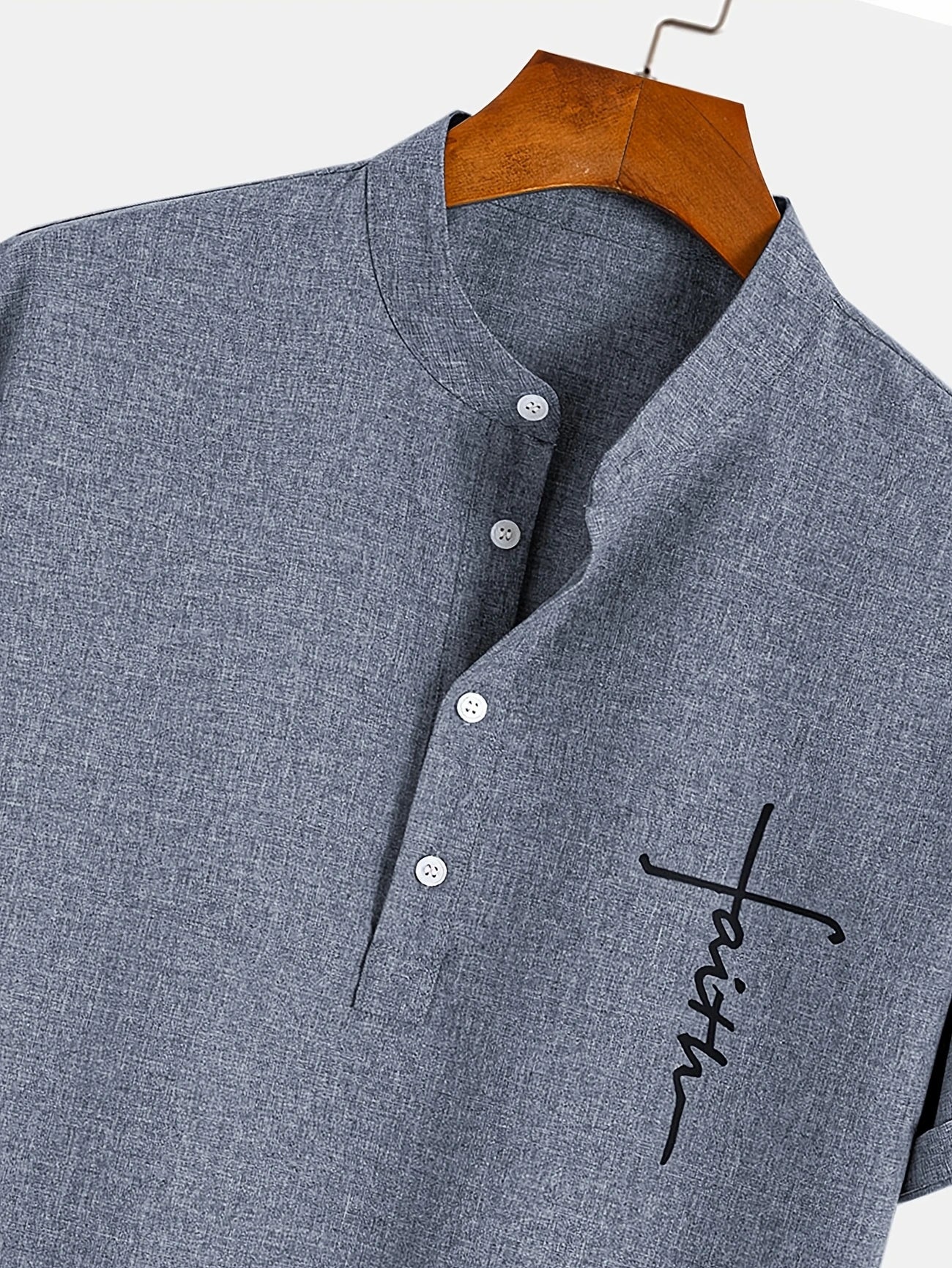 Jesús | Camisa Elegante Cuello Mao
