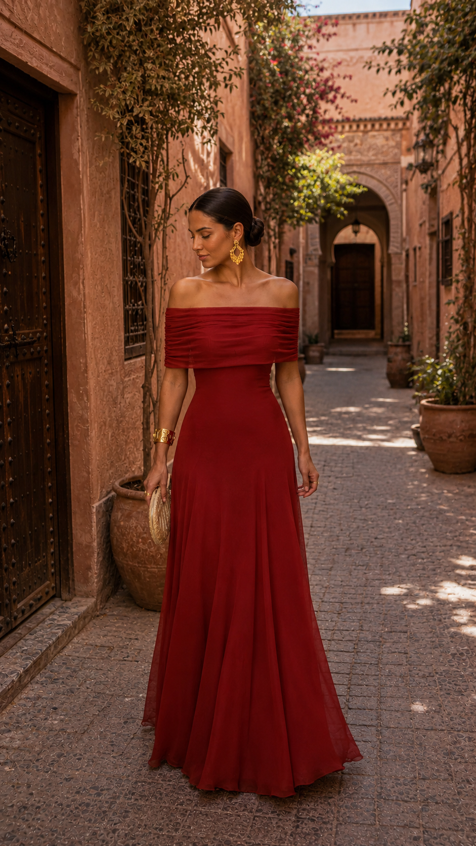 Vestido de Aitana en terracota