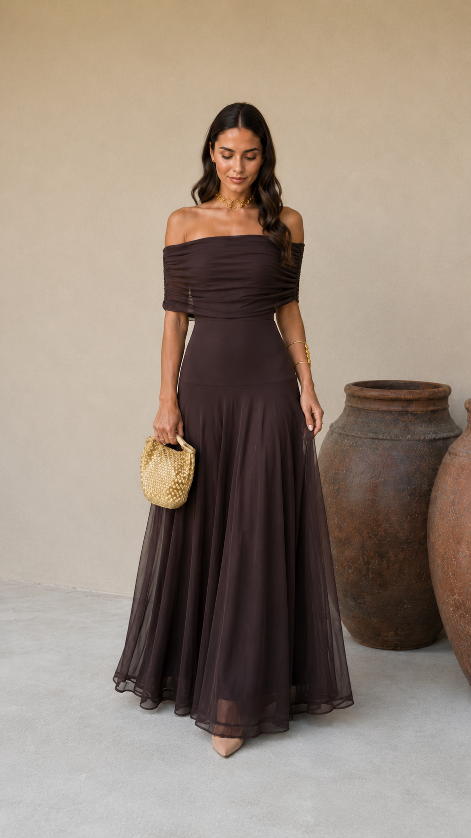 Vestido Aitana en Marrón