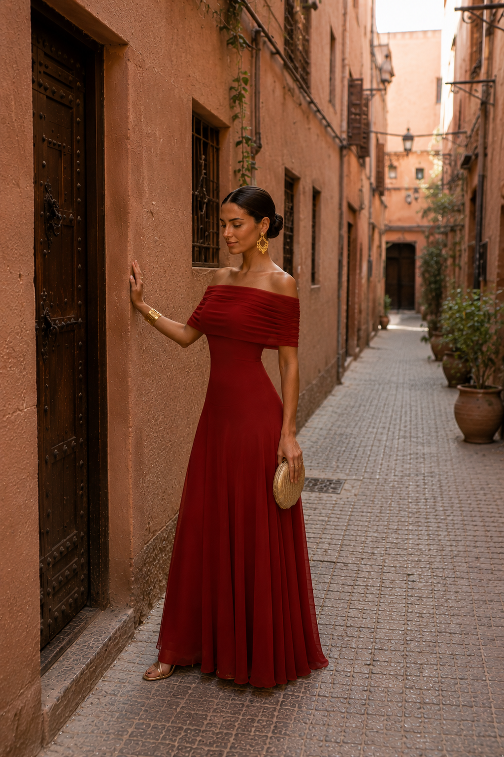 Vestido de Aitana en terracota