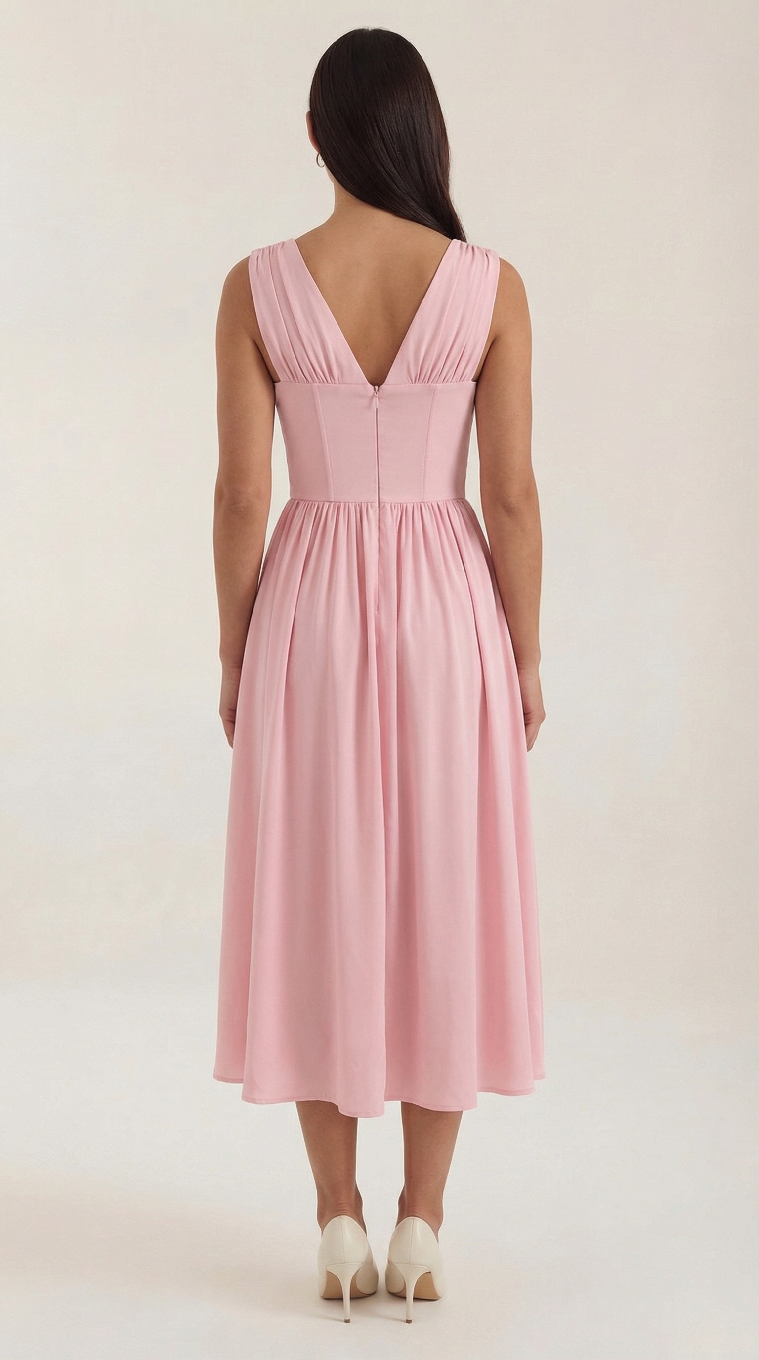 Cassiopeia | Midi dress with V-neckline