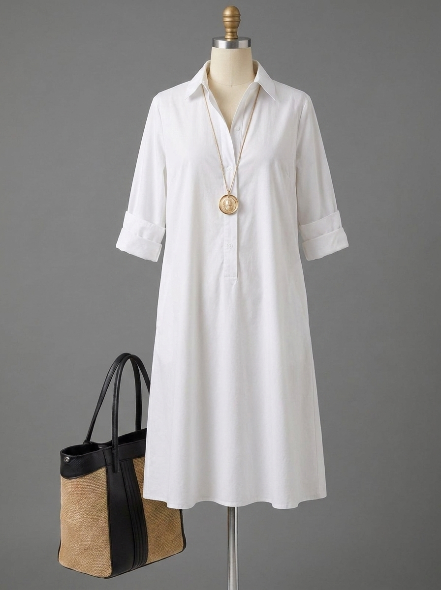 Teresa | Elegant ivory midi dress