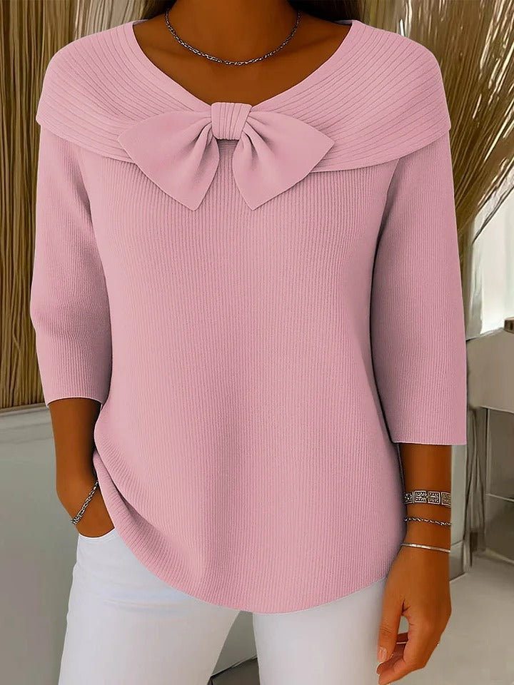 Tivella | Jersey con Lazo y Cuello Redondo