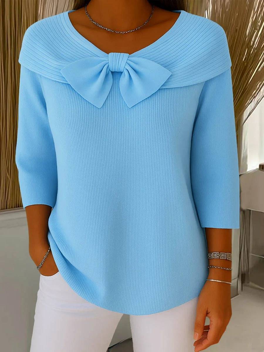 Tivella | Jersey con Lazo y Cuello Redondo