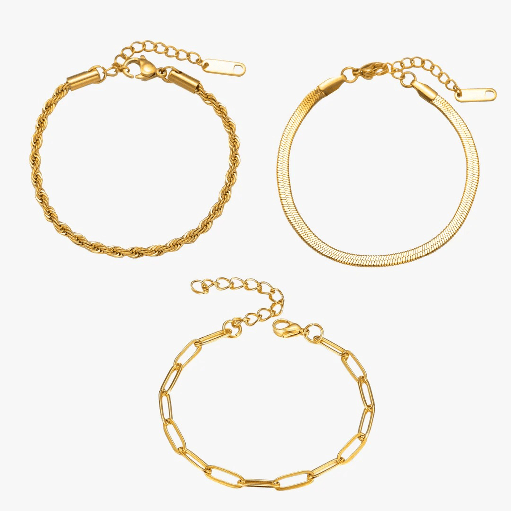 Esential | 18K Gold Plated Bracelet Set