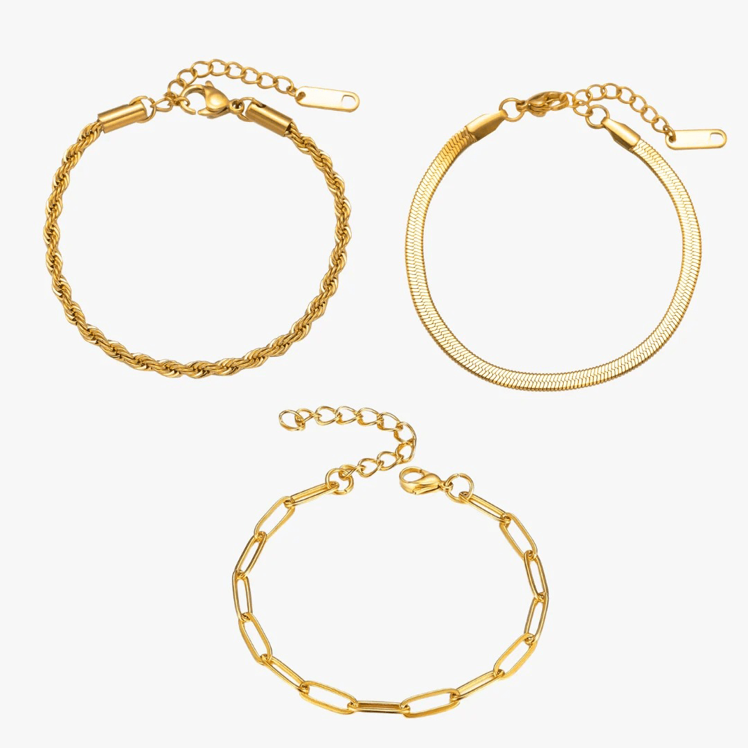 Esential | 18K Gold Plated Bracelet Set