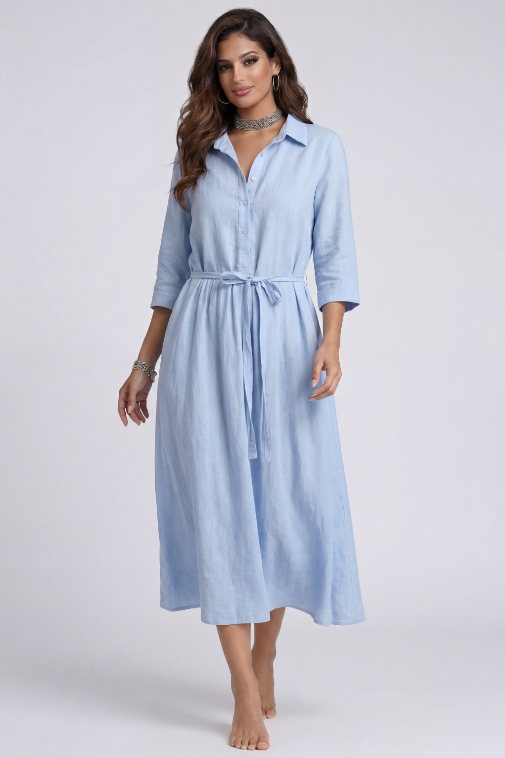 Mercedes | Summer Dress with Waist Drawstrings