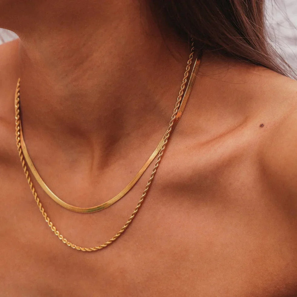 Malena | Set of 18k gold-plated necklaces