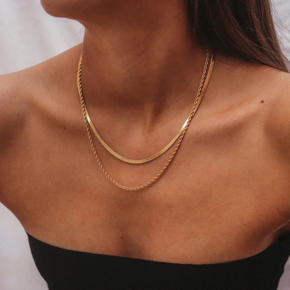 Malena | Set of 18k gold-plated necklaces