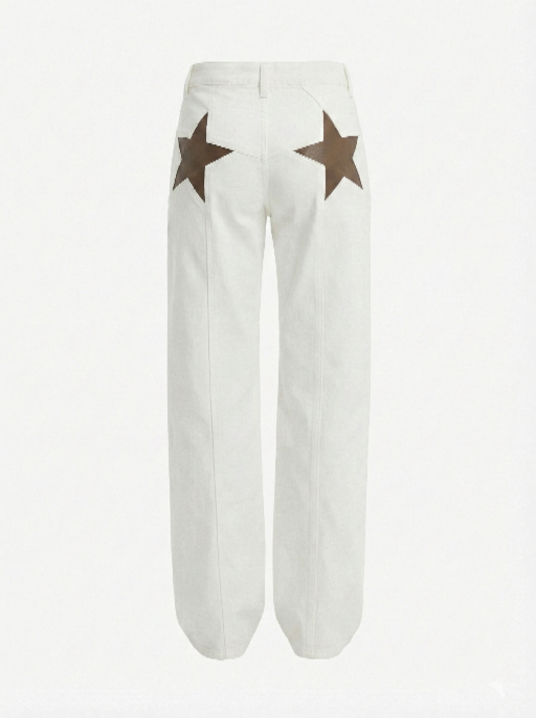 Star | Embroidered star-print flare trousers