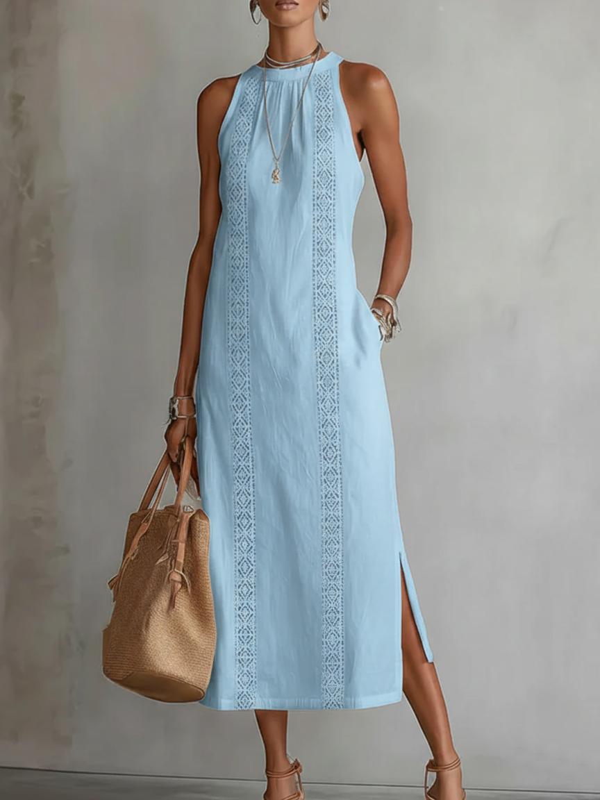 Jimena | Midi Dress con Cuello Alto