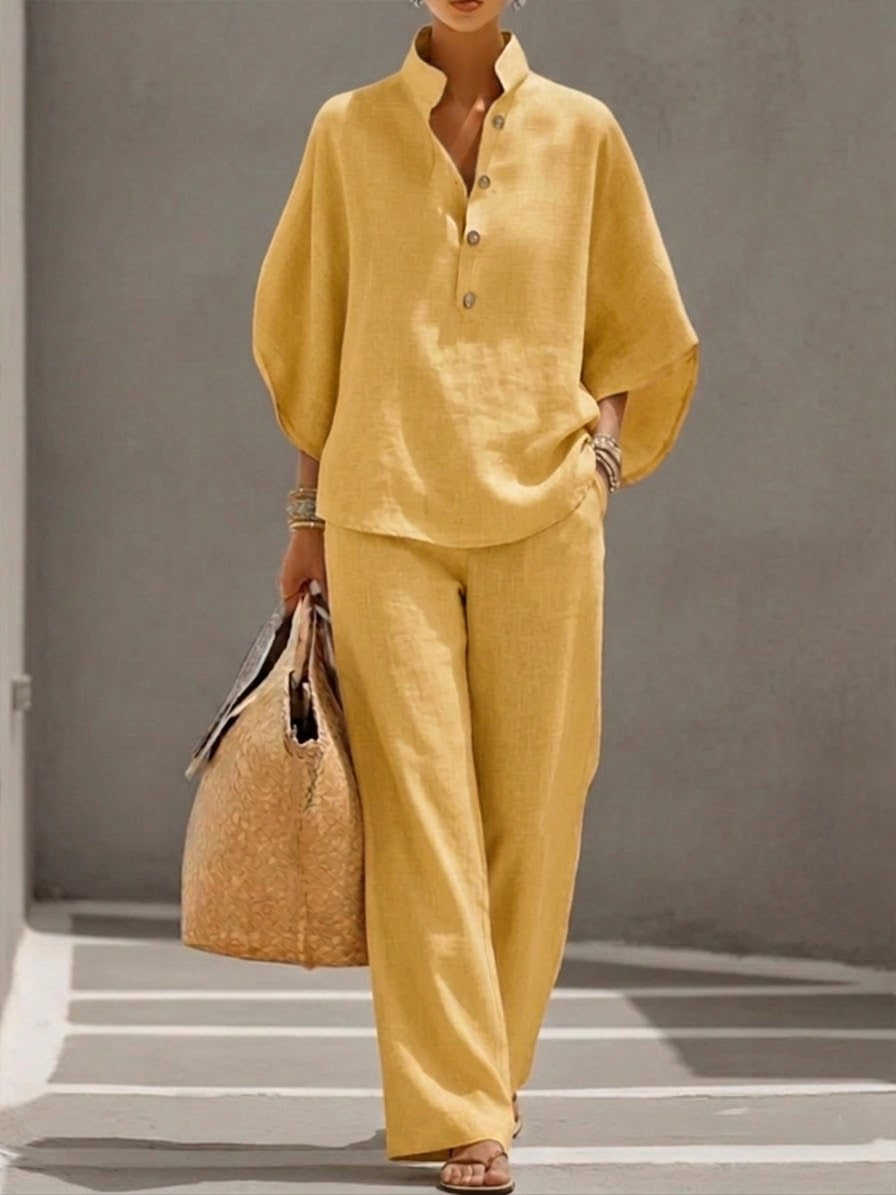 Josefa | Batwing Top and Wide-Leg Pants Set