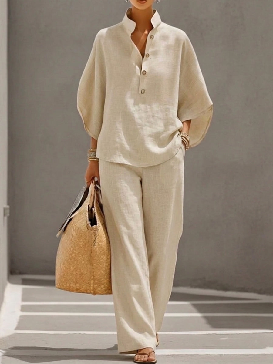 Josefa | Batwing Top and Wide-Leg Pants Set