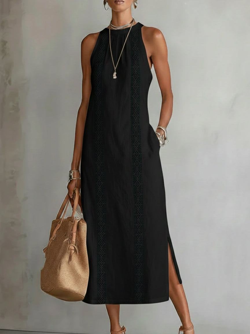 Jimena | Midi Dress con Cuello Alto