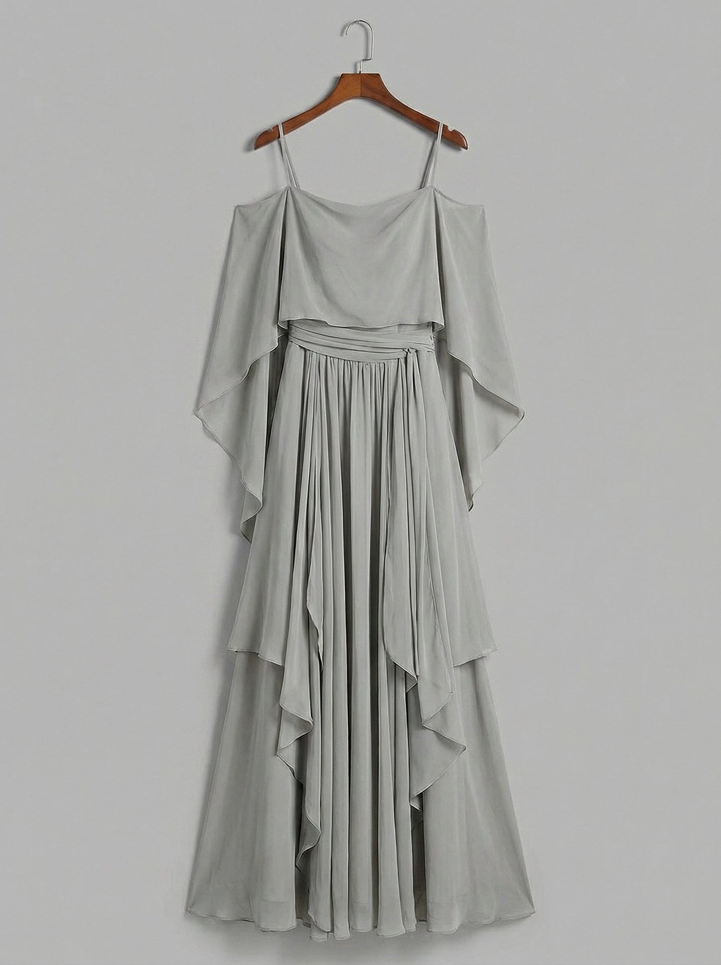 Isabela | Conjunto Fluido Gris con Top y Pantalón