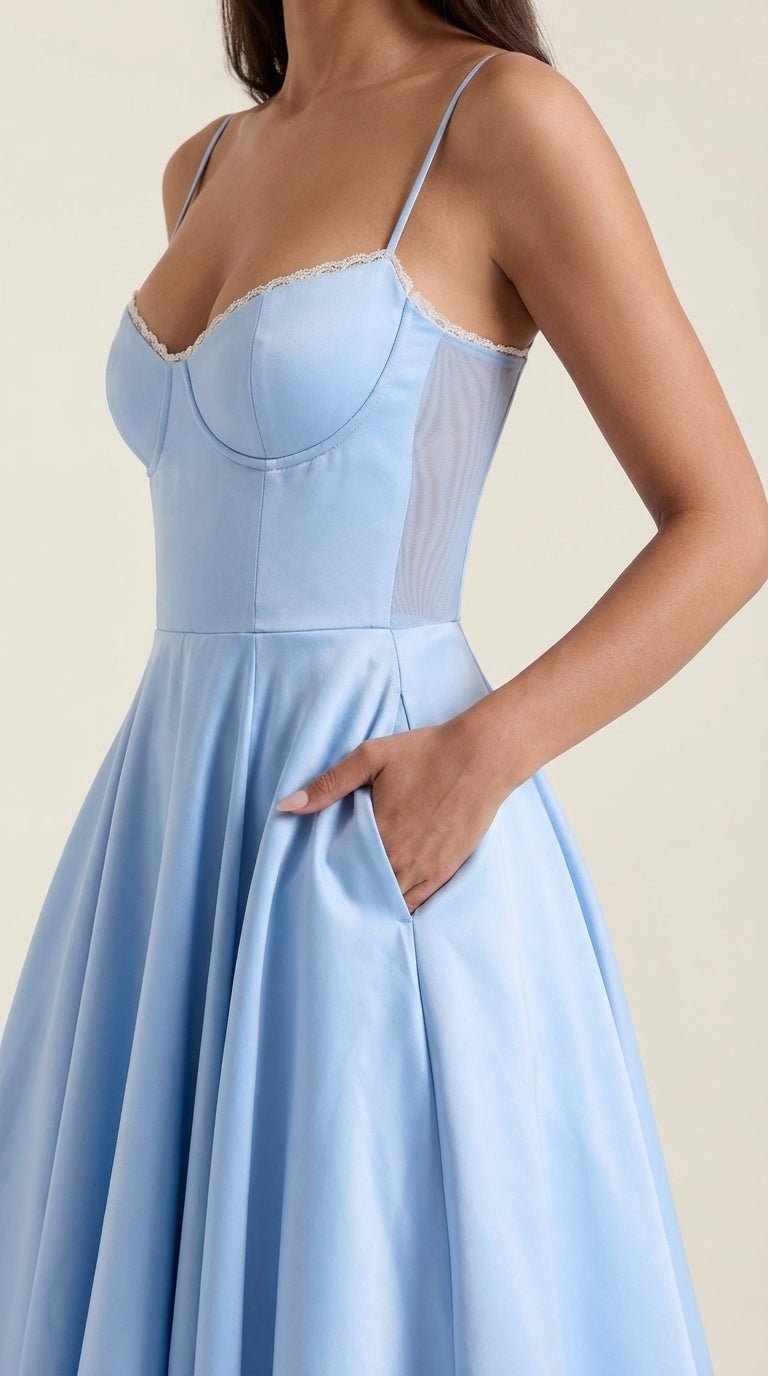 Isold tulle midi dress
