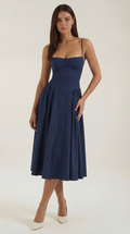Elise | Corset Midi Dress