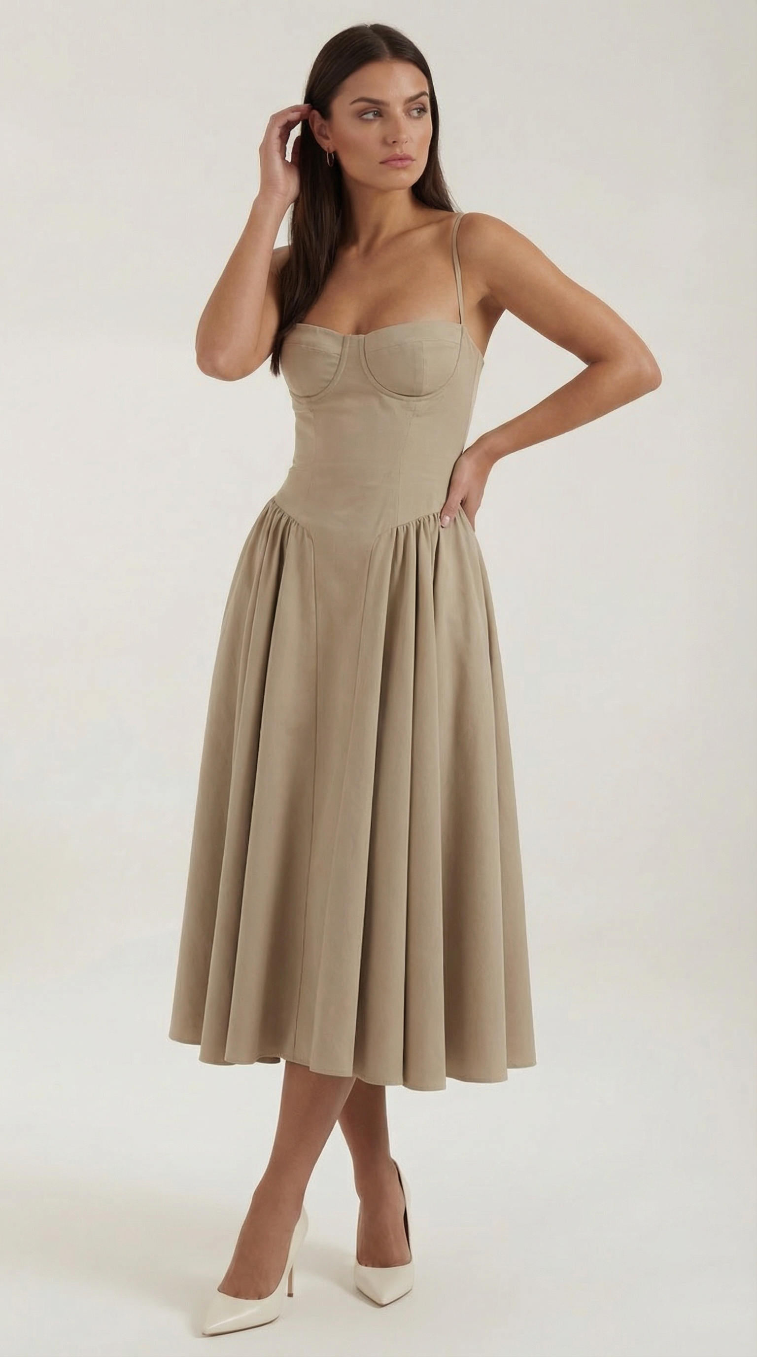 Elise | Corset Midi Dress