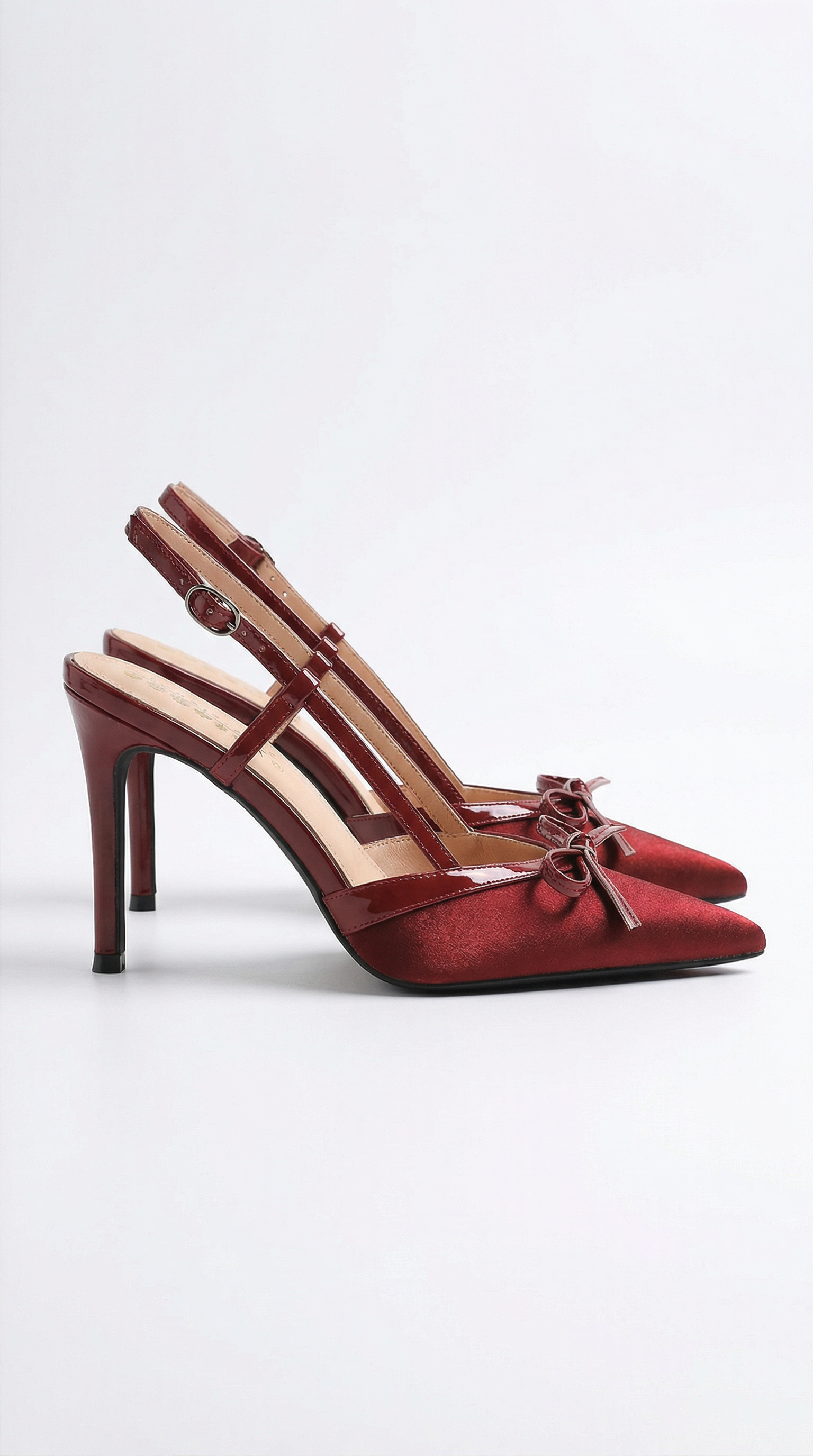 Rebecca satin bow pumps