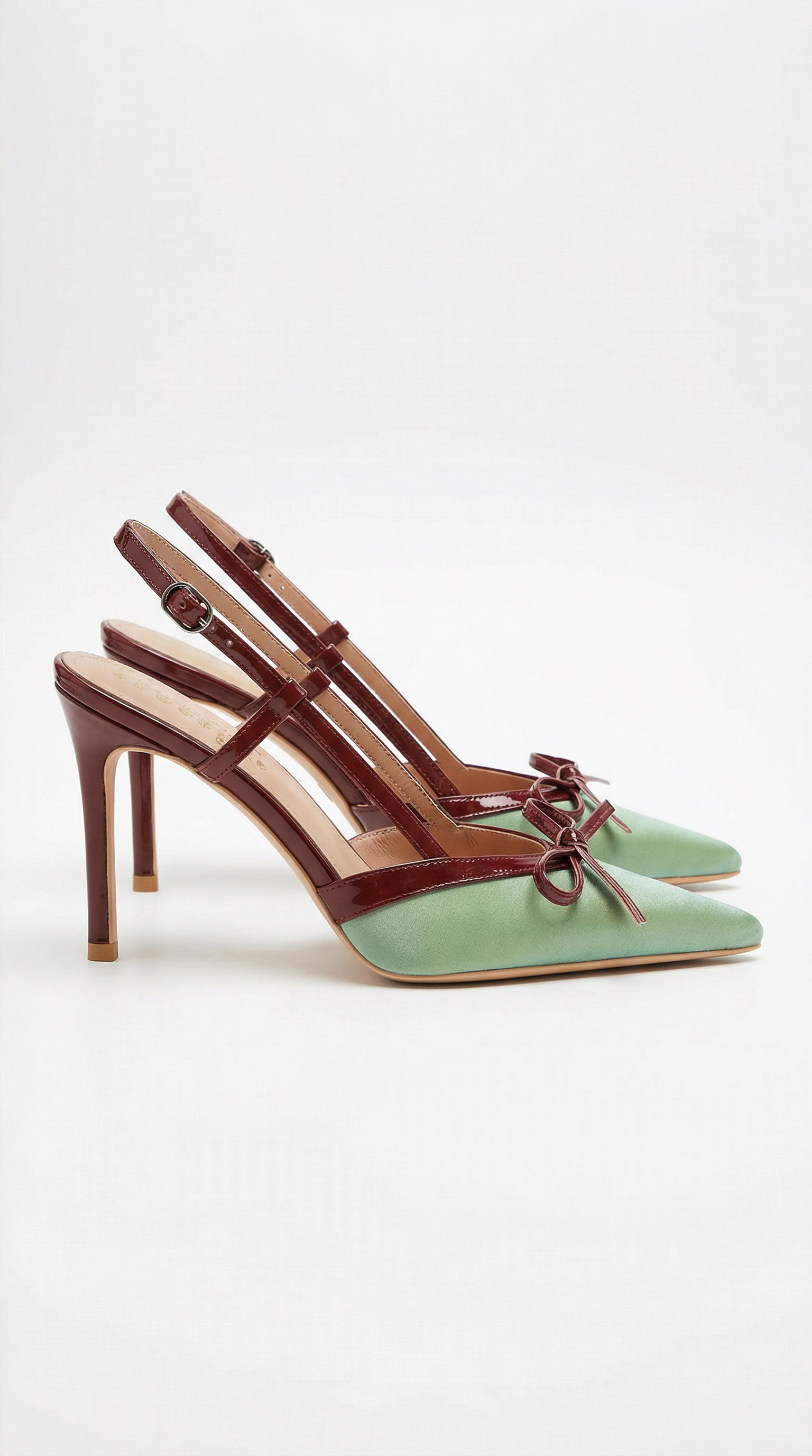 Rebecca satin bow pumps