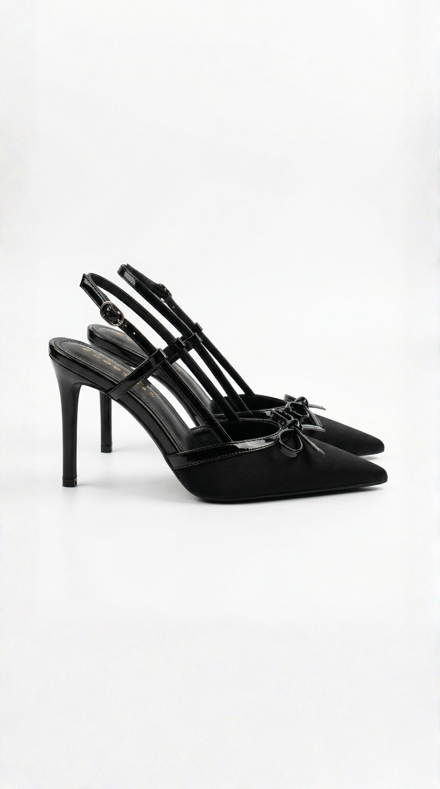 Rebecca satin bow pumps
