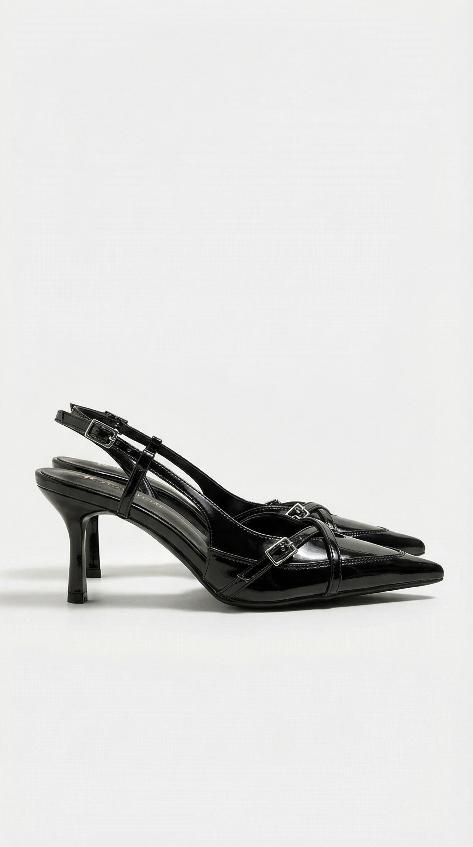 Samantha backless high-heeled shoes with buckle